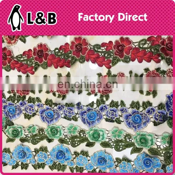 Ningbo-China Polyester Lace Embroidered Eyelet Flower 3d Lace photo-6