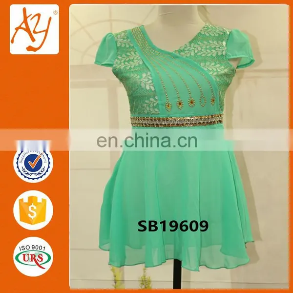 New Fashion Women Chiffon Floral Hollow Out Short Sleeve Shirt Ladies Tops Images