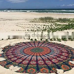 Indian Round Beach Throw / Towel - Tapestry Bohemian Cotton Towel