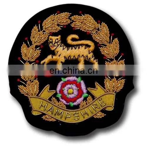 Hand Embroidery Badge Patch Bullion Wire Badges
