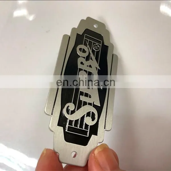 Metal Aluminum Deep Engraved Logo Plate