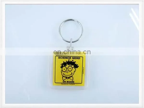 Oval Shape Custom Card Inserted Acrylic Keychain photo-4