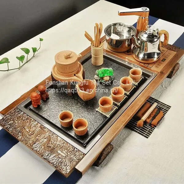 Solid Wood Tea Set photo-3