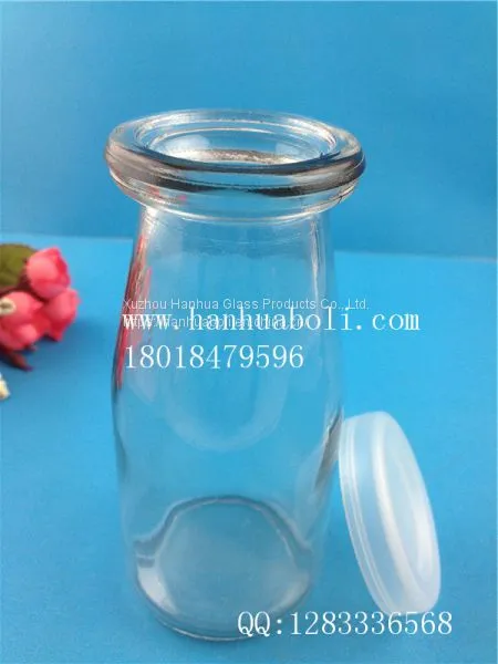 200mlMilk Glass Bottle Yoghurt Glass Bottle,Glass Bottle Factory photo-3