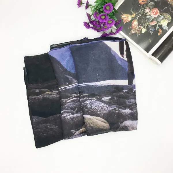 OEM Service Factory Supplier Custom Digital Print Italian Habotai Silk Scarf photo-5