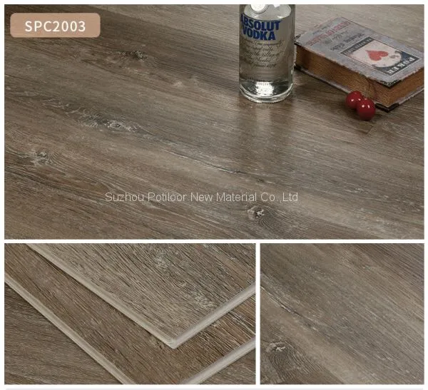 SPC Floor PVC Flooring Sheet Tiles Slotted Click Lock 5.0mm Thickness 0.7mm Wear Layer
