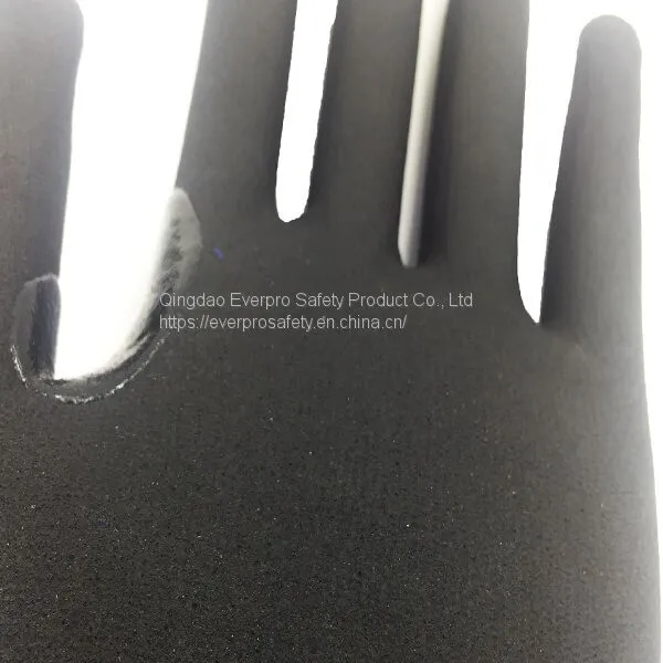 Cut Resistant Level 5 15G HPPE Fiberglass Liner Nitrile Microfine Foam Coated Anti Cut Gloves photo-4