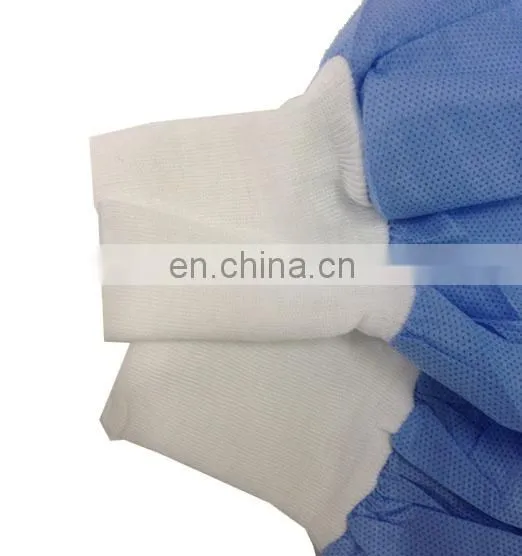 Blue Lab Coats Disposable Adult Jackets With Knit Collar & Cuff photo-5