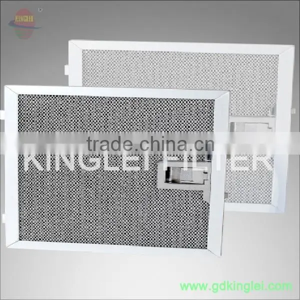 European Range Hood Filter Aluminum Frame and Meshes Plastic Lock Button photo-3