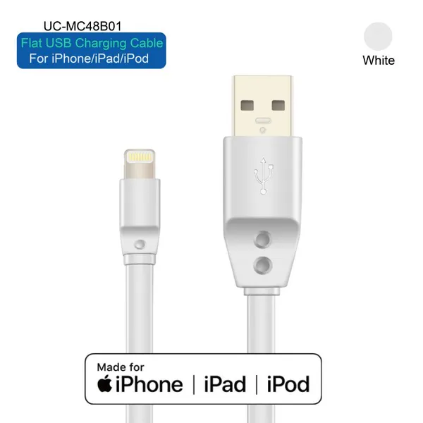 Premium Flat Noodle Mfi Lightn Ing Cable Fast Charging Data Usb Charger for Apple IPhone 7/7plus/8/8plus photo-3