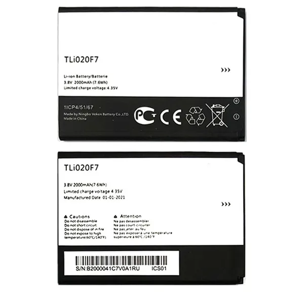 2000mAh Rechargeable Batteries Digital Battery For ALCATEL TLi020F7 4047 Cell Phone Parts photo-4