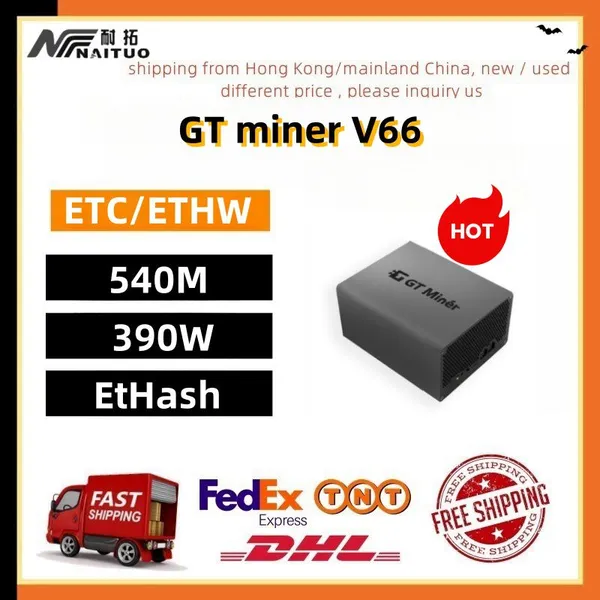 New ETC Miner ETHW Miner GT Miner V66 580mh/s 420w Ethash Etc Mining Crypto Rig Asic Miner