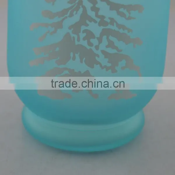 Coloured Glass Flower Vases Painted Vases Glass Decorative Items photo-4