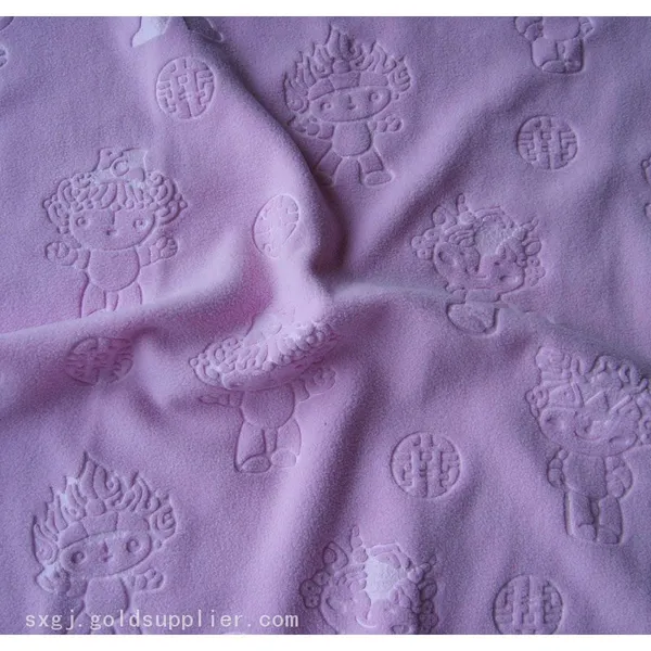 Embossed Polar Fleece Fabric 3D - Heat Press Custom Textured Fleece - DTY144F 150-280 GSM photo-4