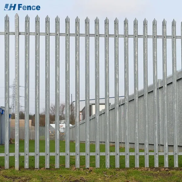 6ft Tall 8ft Wide Galvanized Flat Top Steel Fence Modern Spear Top Zinc Steel Metal Picket Fence photo-4