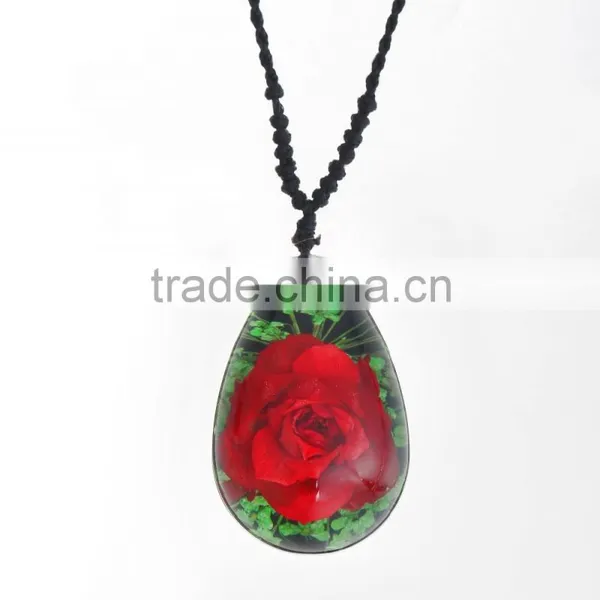 New Sweet Gift Real Flowers Resin Fashion Pendant photo-5