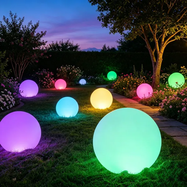 Outdoor Decorative Shape Light USB Rechargeable Glowing Ball Light 16 Colors Wireless Remote Control IP65 Water-resistant Rating photo-4