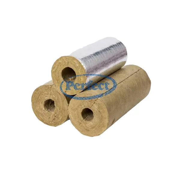 Rockwool Pipe Section, Mineral Wool Rock Wool Tube Insulation, Fire & Heat Resistant Rockwool for Steam Pipes, Industrial Pipeline Insulation Project