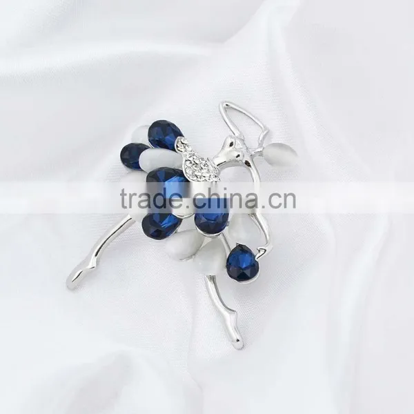 European Style Fashion Brooch Vintage Silver Dancer Brooch photo-3