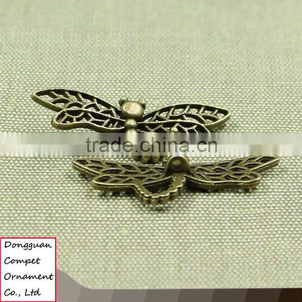 Wholesale Zinc Alloy Jewelry Hollow Out Insects Dragonfly Pendant photo-3