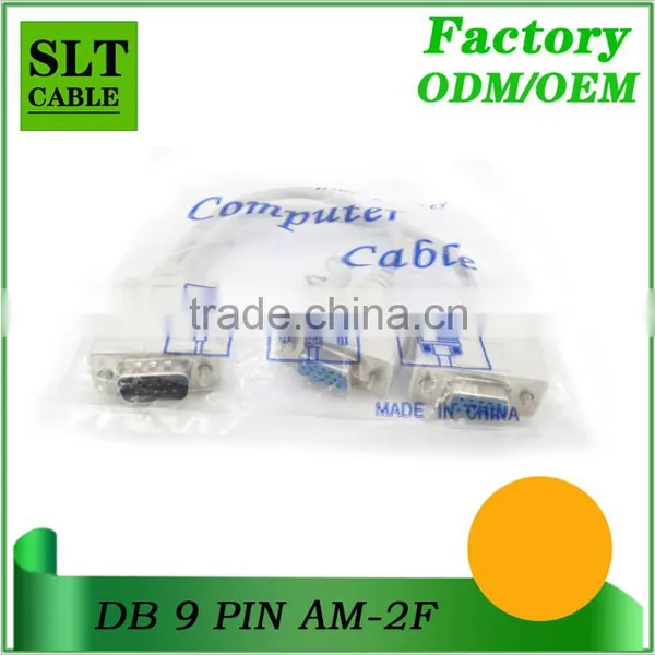 SLT DB 9 Pin Serial Cable 1 Male to 2 Female RS232 Cable photo-2