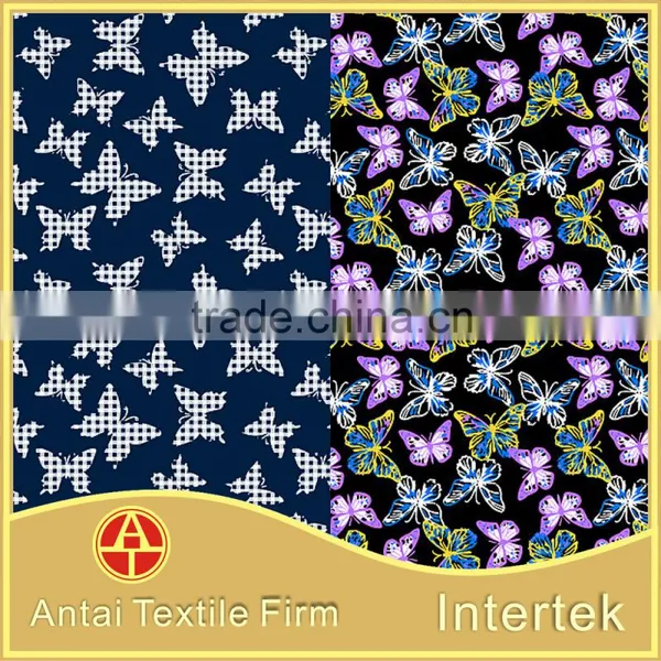 Beautiful Printed Underwear Fabric /Butterfly Pattern Design Printed Fabric for Underwear photo-3