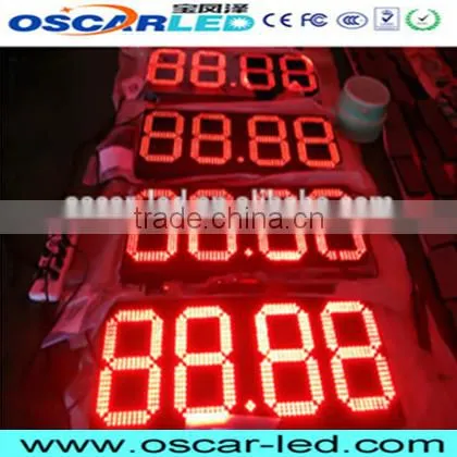 Outdoor Gas Station Led Price Digital Sign 7 Segment 12 Inch 8'' 20'' Small Large Price Sign Led Clock Led Screen Board Display photo-6