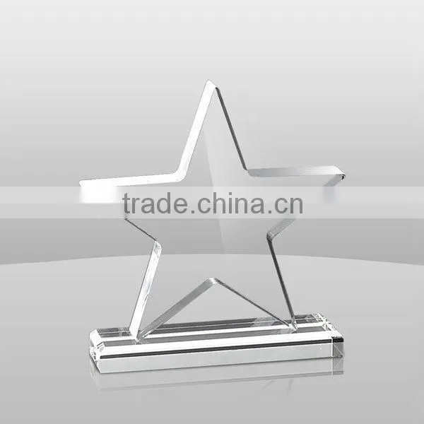 Transparent Handmade Acrylic Star Trophy photo-3