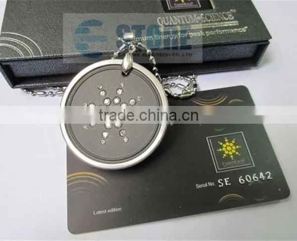 Wholesale Japanese Quantum Pendant Lava Stones Pendant Scalar Energy Pendant With Stainless Steel Circle photo-4