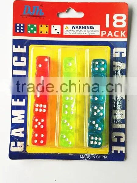Customized Plastic Transparent Spots Dice