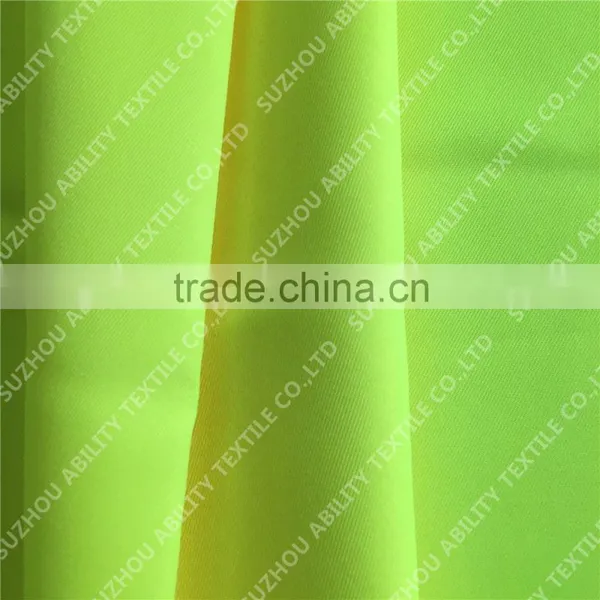 150D*300D High Quality Gabardine Fabric for Uniform/fluorescent Yellow Fabric photo-3