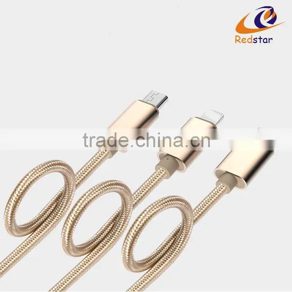 3.2A Fast Charging 3 in 1 Multiple Braided USB Cable photo-2