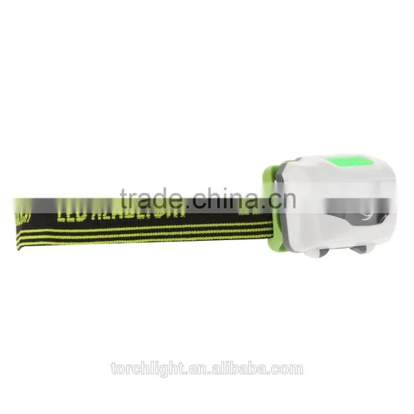 3W Ultra Bright Mini White LED Headlight Headlamp 3 Modes 2LED Red Flashlight for Outdoor photo-3