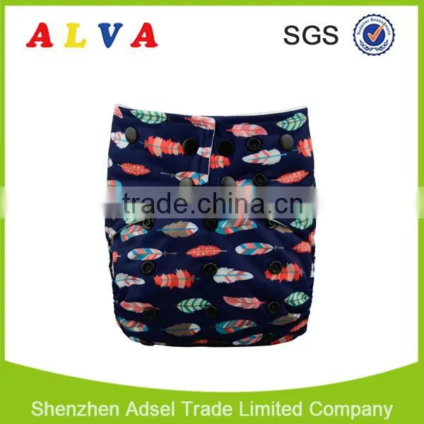 Alva 2016 New Design Double Colorful Snaps Baby Cloth Diaper Wholesale Baby Nappy photo-4