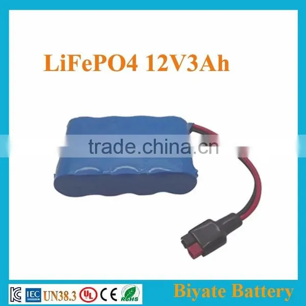 Hot Selling Rechargeable 12v3Ah LiFePO4 Battery Pack With PCM Protection for Toy photo-6