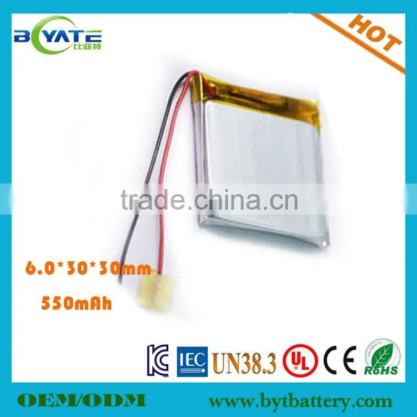 IEC UN38.3 MSDS Certificated 603030 15C 3.7V 500mAh Polymer Battery photo-4
