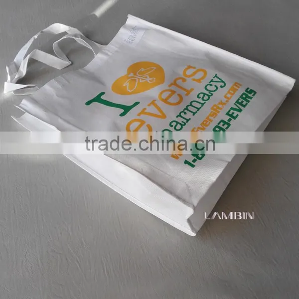 White Non-woven Fabric Cloth Hand Bag for Pharmacy Products photo-2