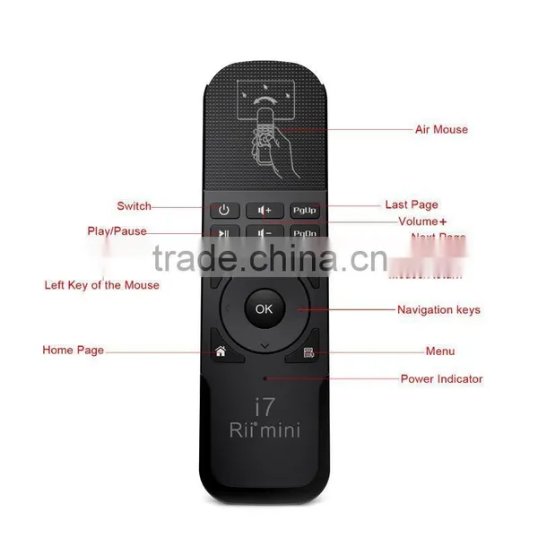 Rii Mini i7 2.4G Mini Wireless Keyboard Air Mouse Remote Combo Quality Choice photo-4