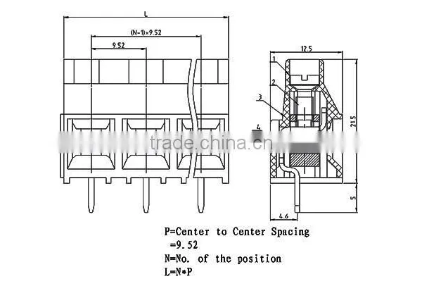 UTL Products China Suppliers Of Electric PCB Screw Terminal Block Pin 0.2-6mm2/0.2-4mm2 photo-4