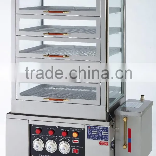 Quickly Commercial Bun/Steamed Cake Stainless Steel Industrial Glass Hot Food Warmer Display Showcase