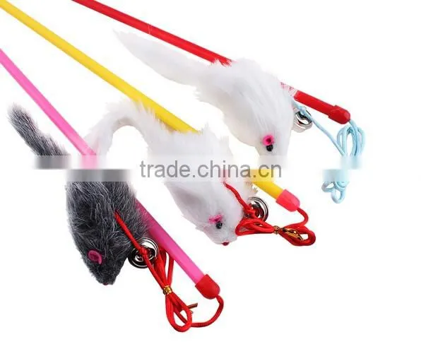Funny Pet Cat Kitten Play Feather Teaser Rod Wand Playing Toy With Bell photo-6