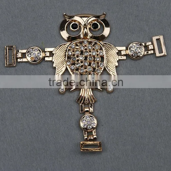 OWL Shape Shoe Upper Accessories Sandal Metal Buckels photo-3