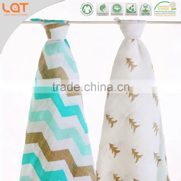 LAT Muslin Swaddle Blanket Fabric Organic Swaddle Muslin Swaddle Blanket photo-3