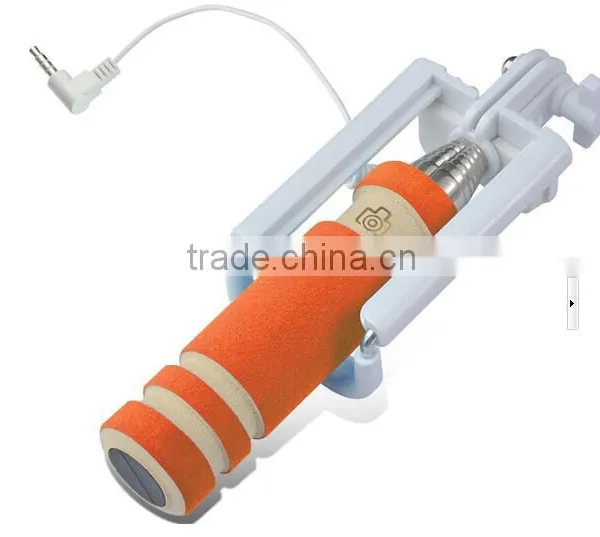 Mini Selfie Stick 13.5 cm 2015 Top Hot 13.5cm Super Mini Wired Selfie Stick Handheld Monopod photo-5