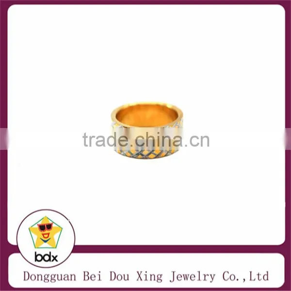 Fashion Personalized Custom Gold Leaf Stainless Steel Ring photo-2