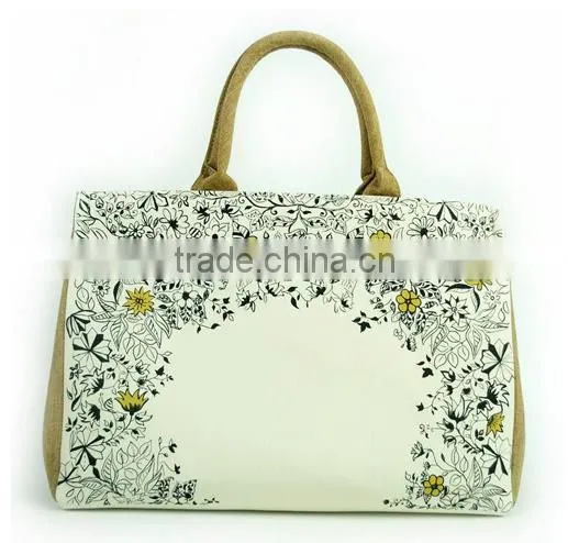 Wholesaler Heavy Duty Canvas Tote Crochet Bag With Art Printing photo-2