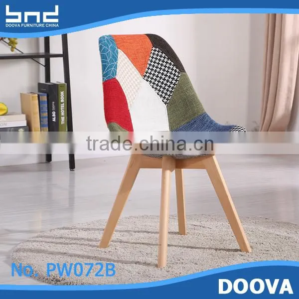 Comfortable Fabric Coverd Wood Legs Computer Chair photo-2
