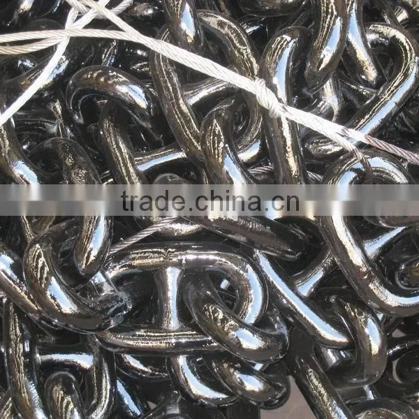 Black Marine Stud Chain Mooring Anchor Chain photo-2
