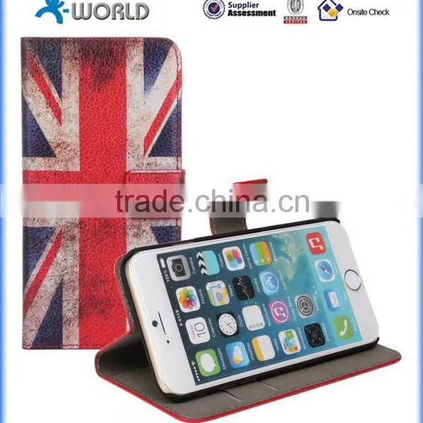 Cute Colorful Printing Skin Stand Leather Case Cover for IPhone 6S photo-2