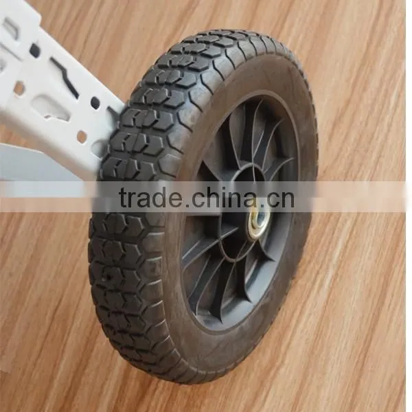 9.75x2 Inch Semi Pneumatic Rubber Wheel for Mowers or Handcarts